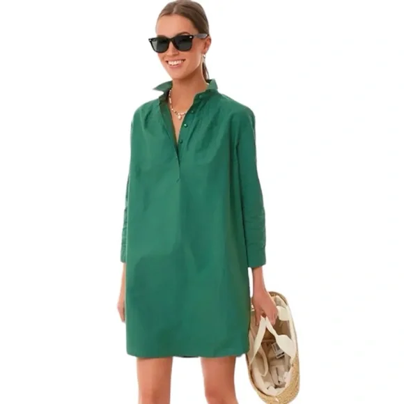Pomander Place Tuckernuck Women’s Green Polly Shift Dress‎ w/Pockets Size XXL